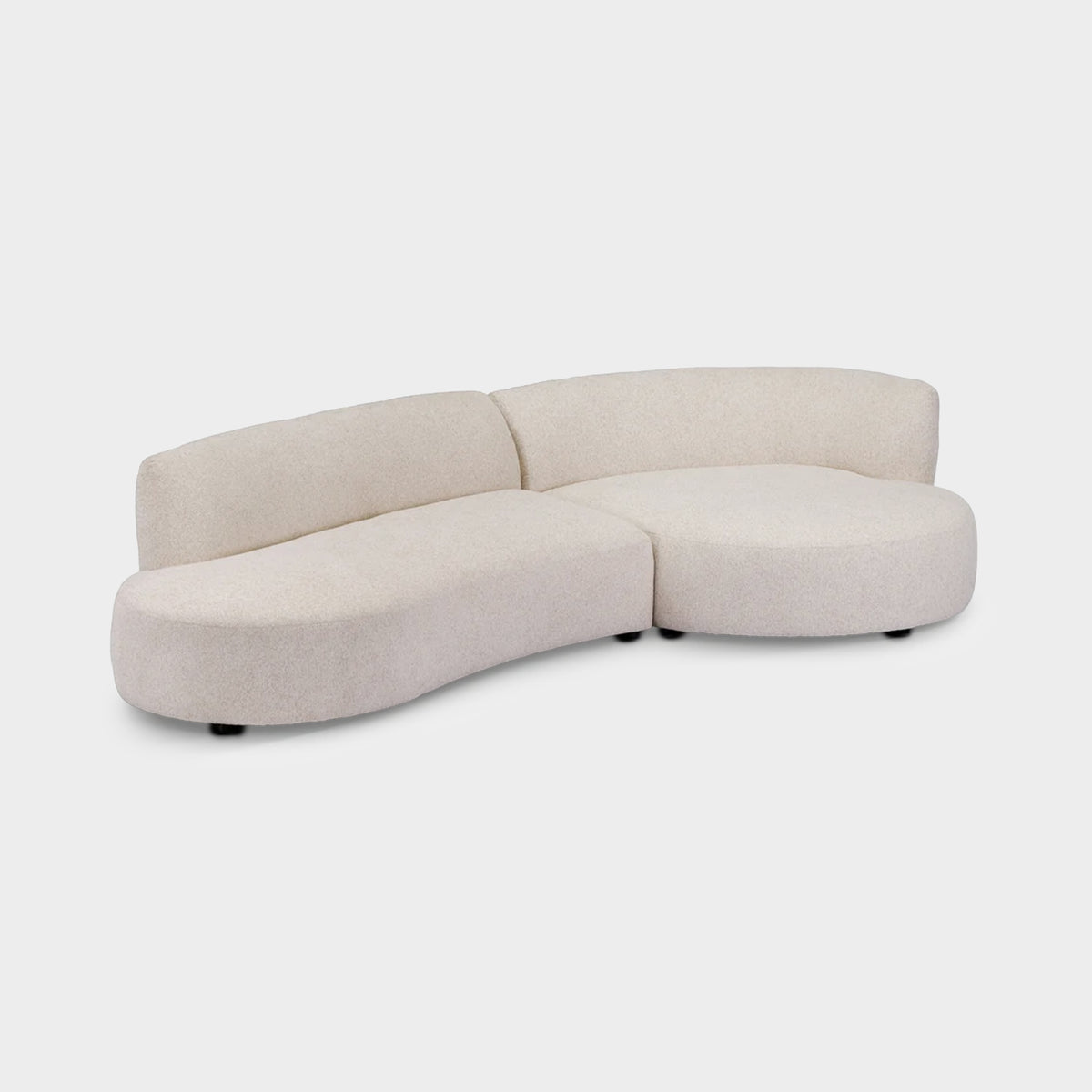 Grace Curve Sectional Sofa Light Beige
