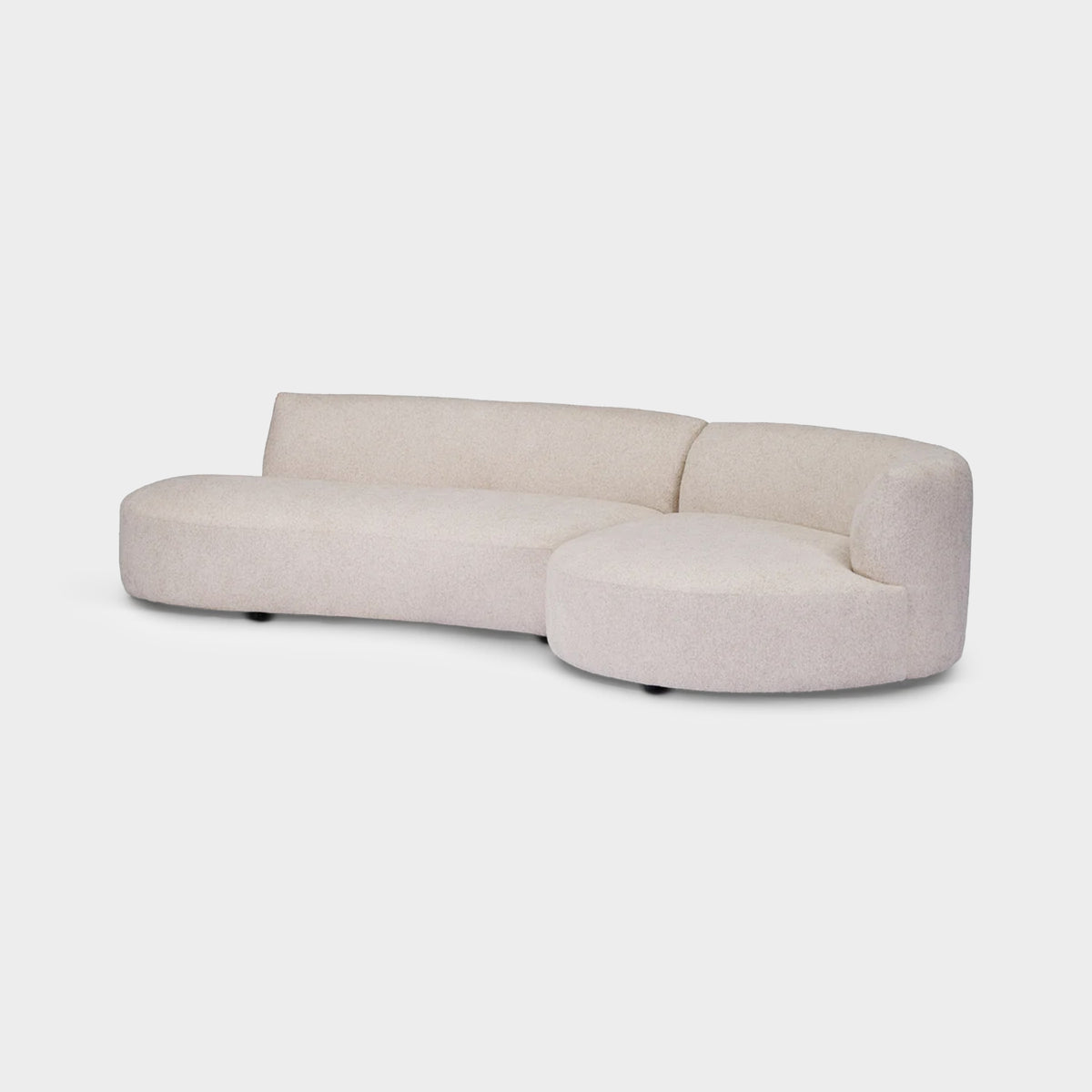 Grace Curve Sectional Sofa Light Beige