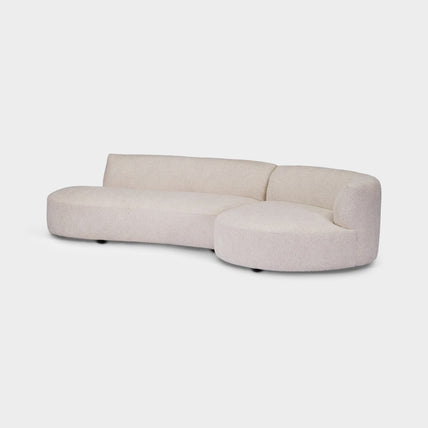 Grace Curve Sectional Sofa Light Beige
