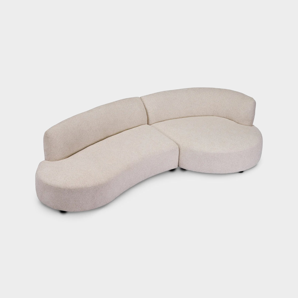 Grace Curve Sectional Sofa Light Beige