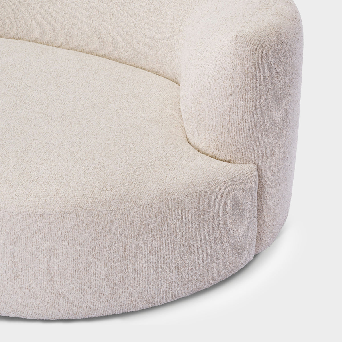 Grace Curve Sectional Sofa Light Beige