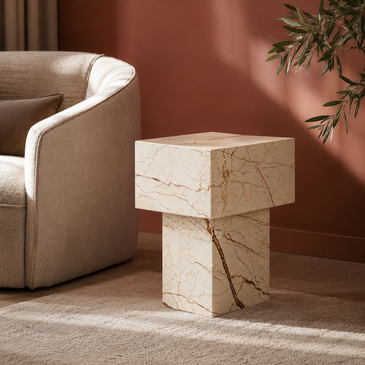 Ice Side Table-Honeycomb