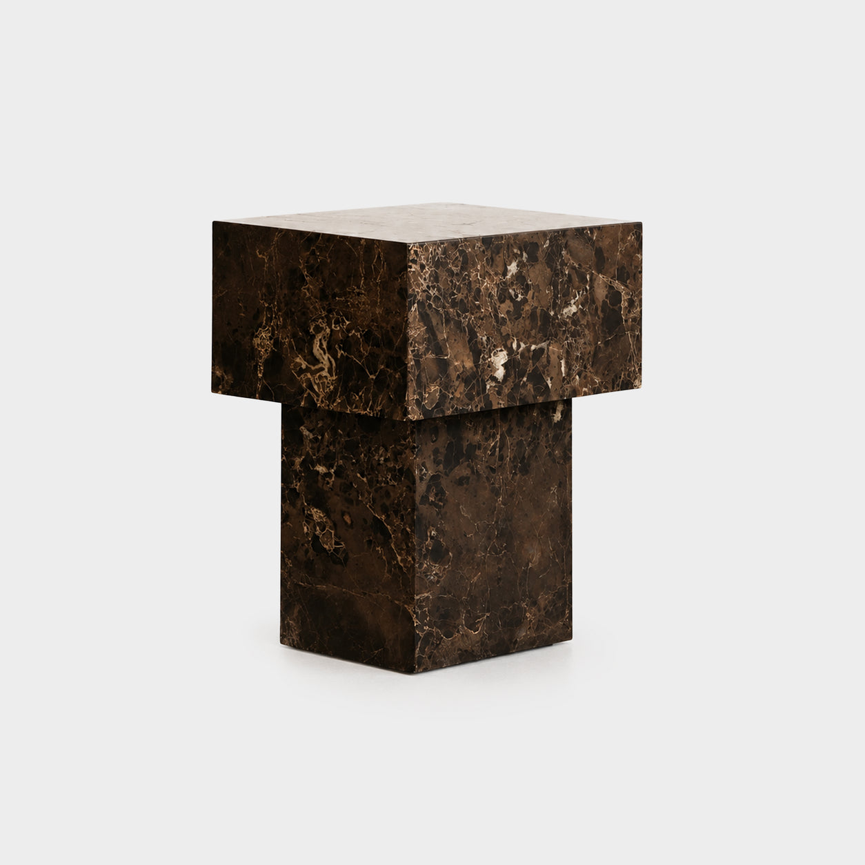 Ice Side Table - Emperador Marble