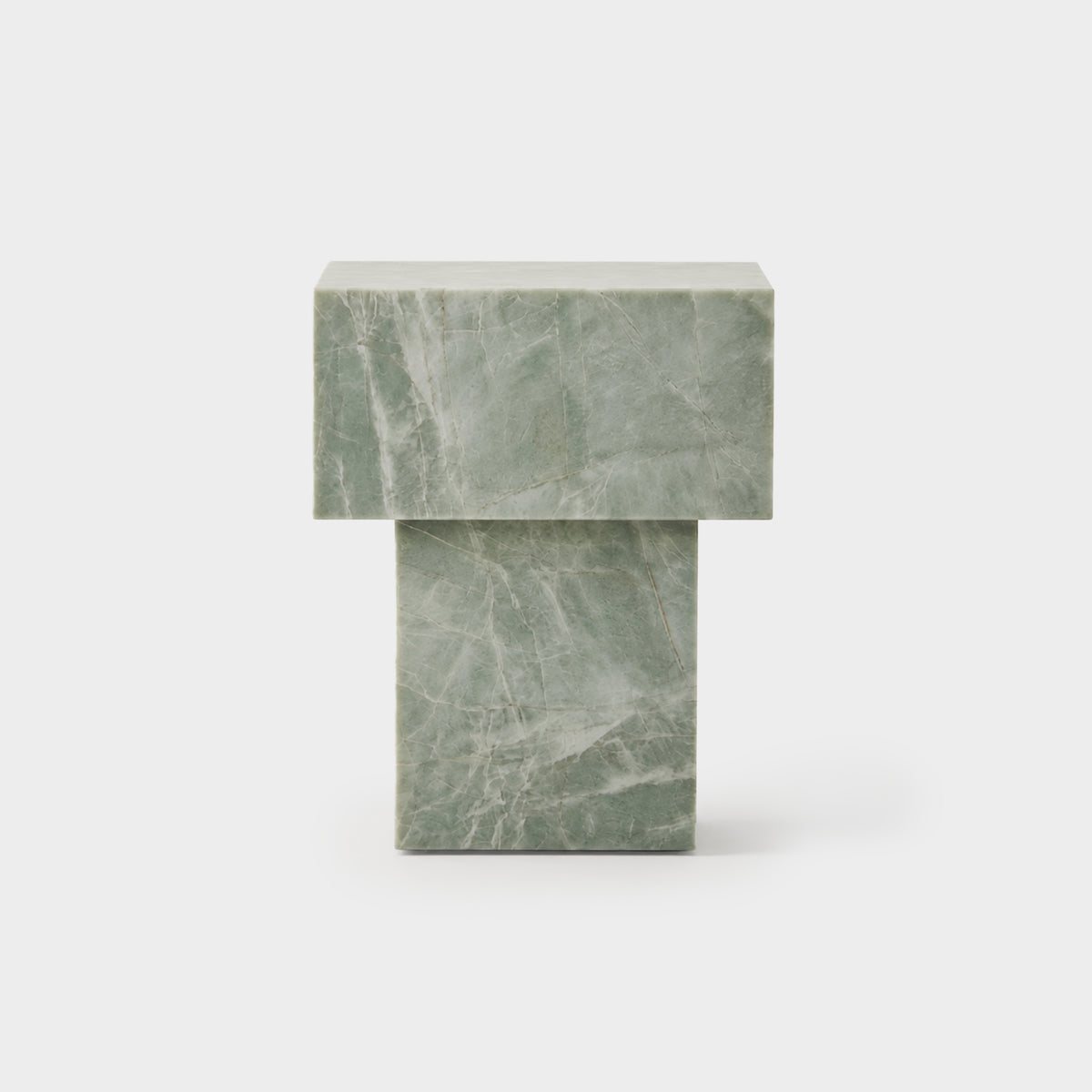 Ice Side Table-Esmeralda Quartzite