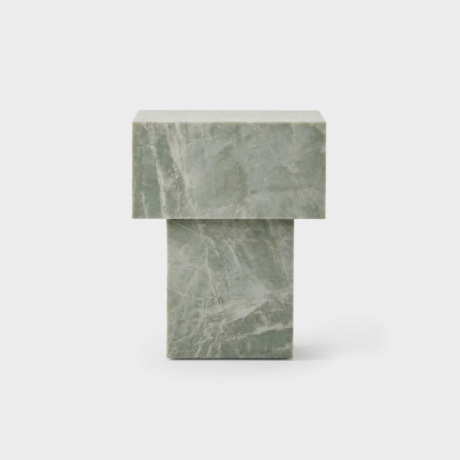 Ice Side Table-Esmeralda Quartzite