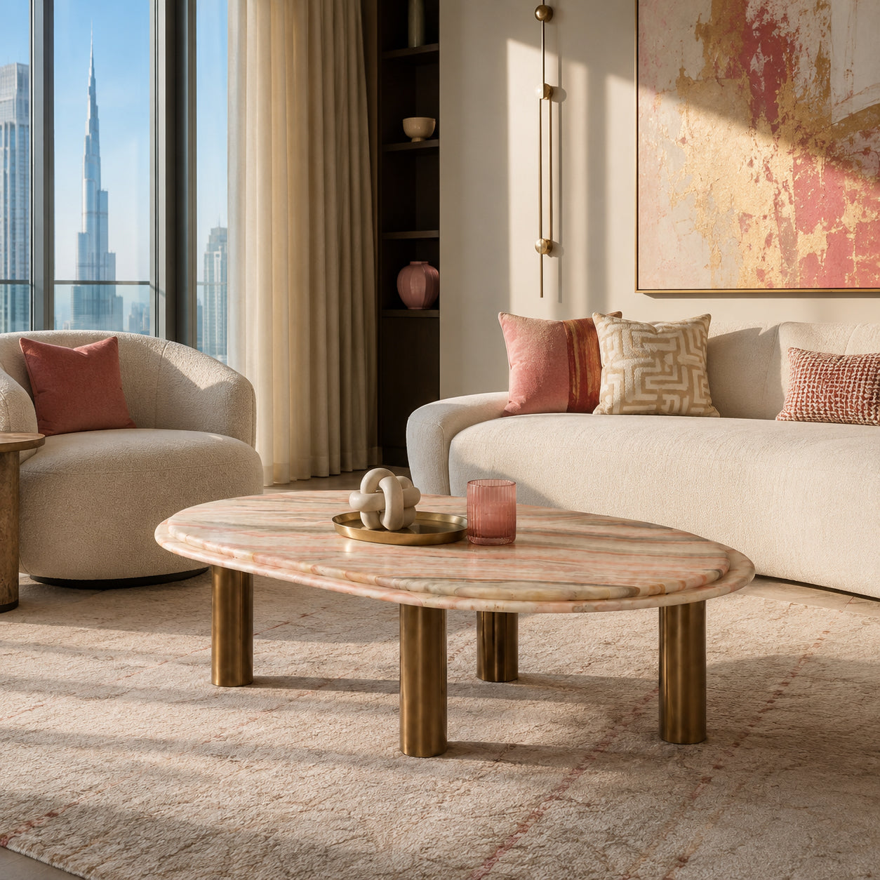 Isla Coffee Table Rainbow Onyx