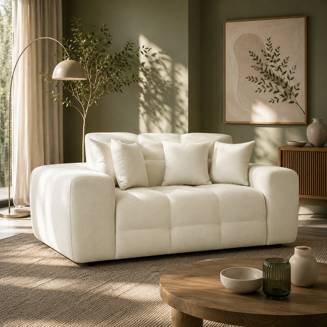 Jacob Sofa Ivory 2 Seater