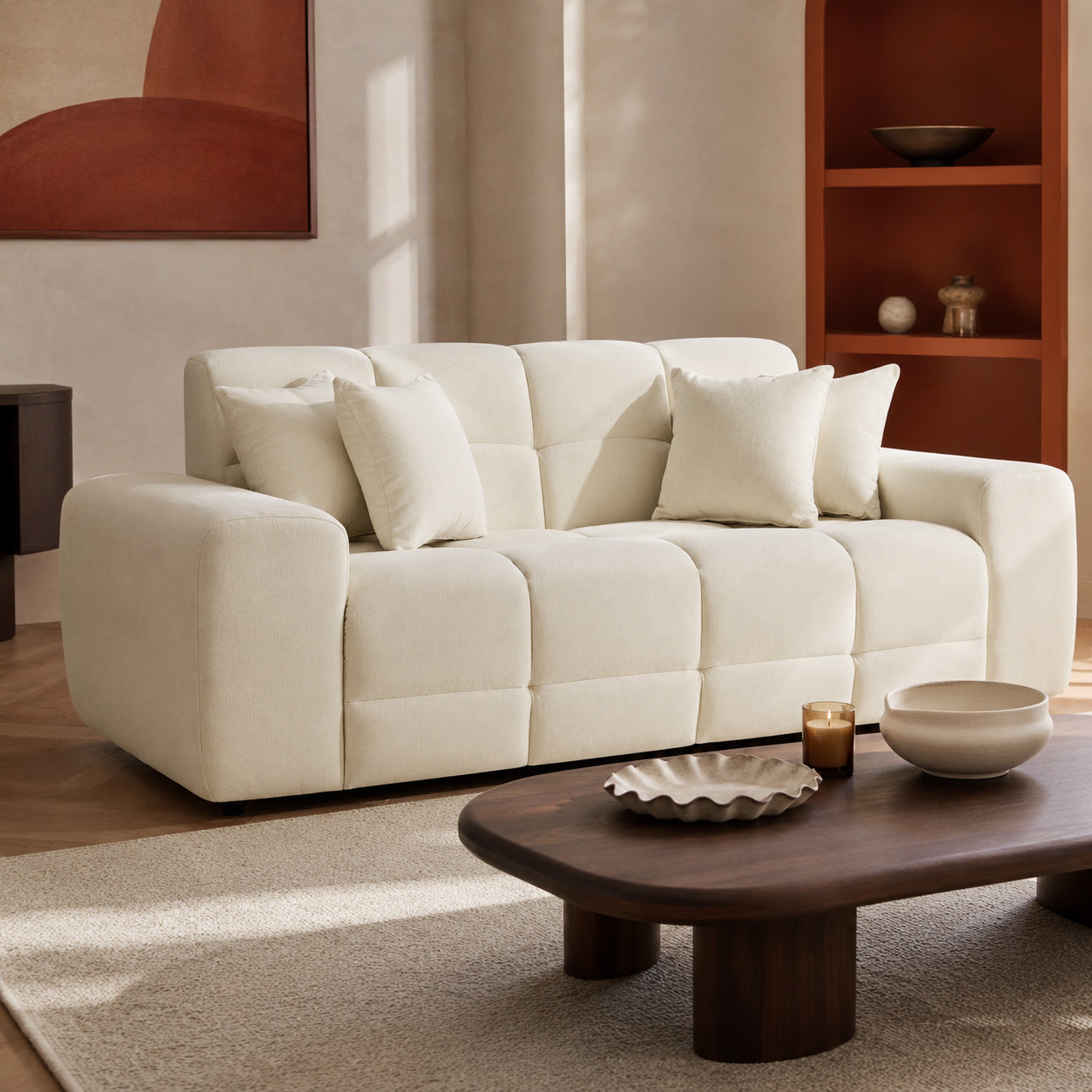 Jacob Sofa Ivory 3 Seater