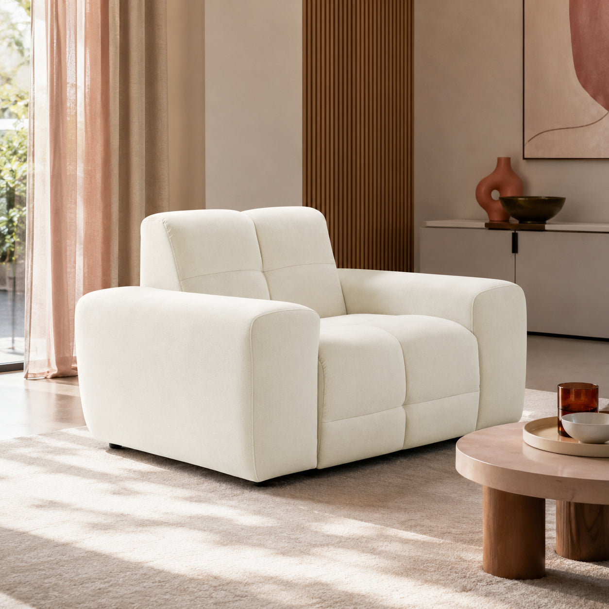 Jacob Sofa Ivory Armchair