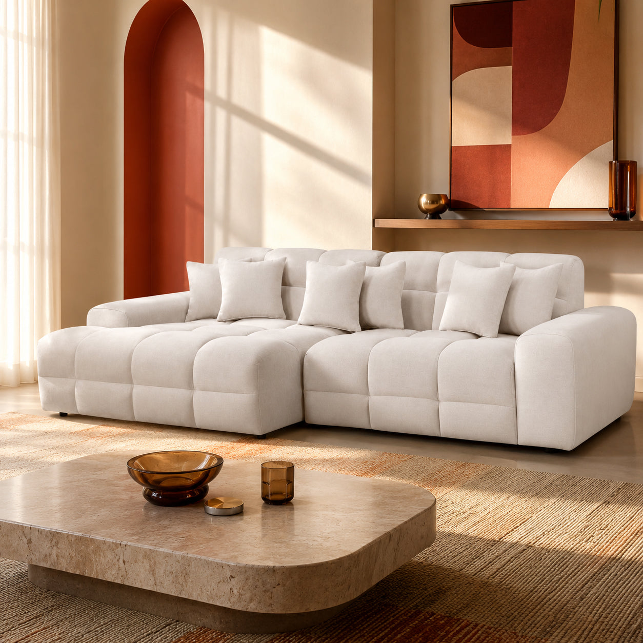 Jacob Sofa Natural Left Hand Facing Corner