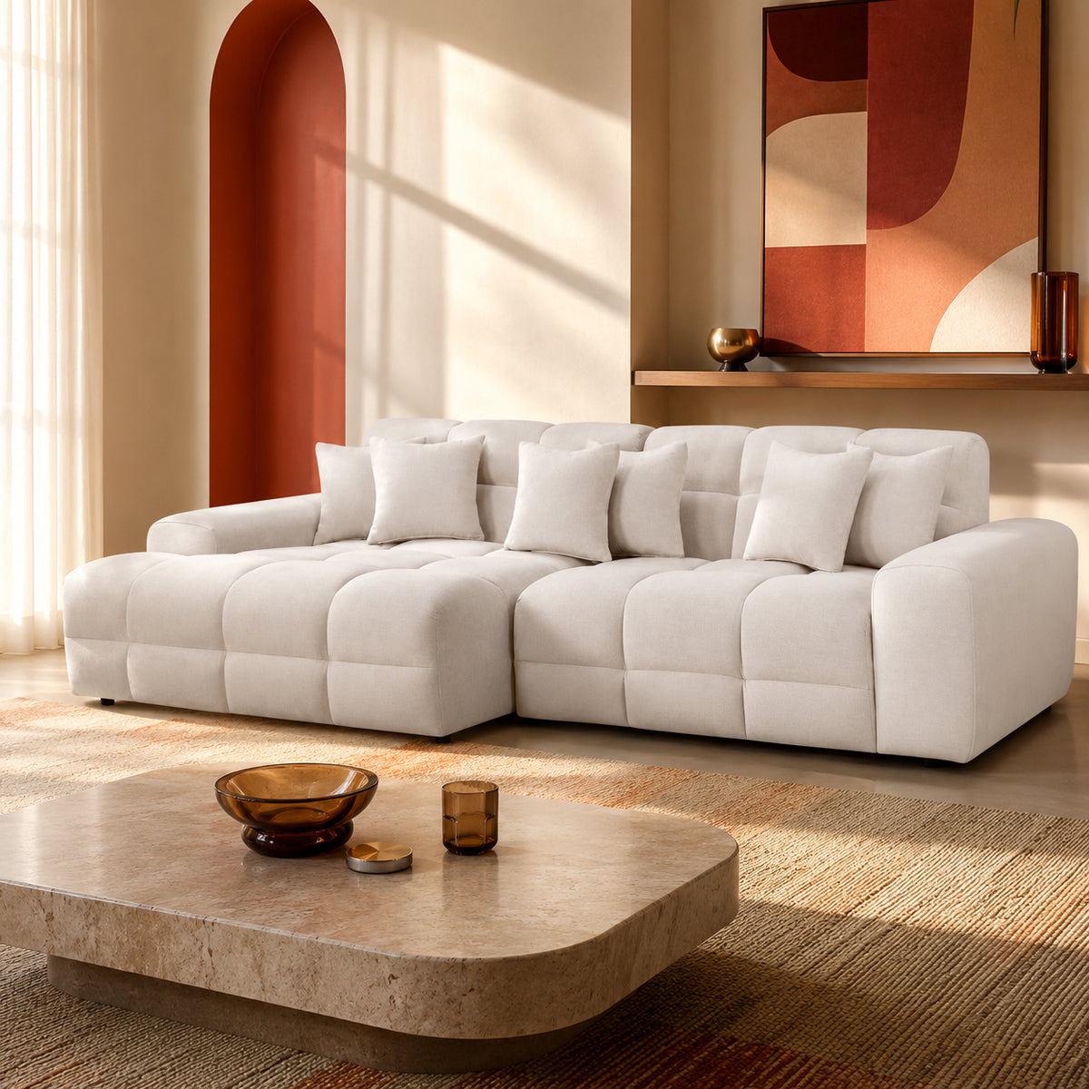 Jacob Sofa Natural Left Hand Facing Corner