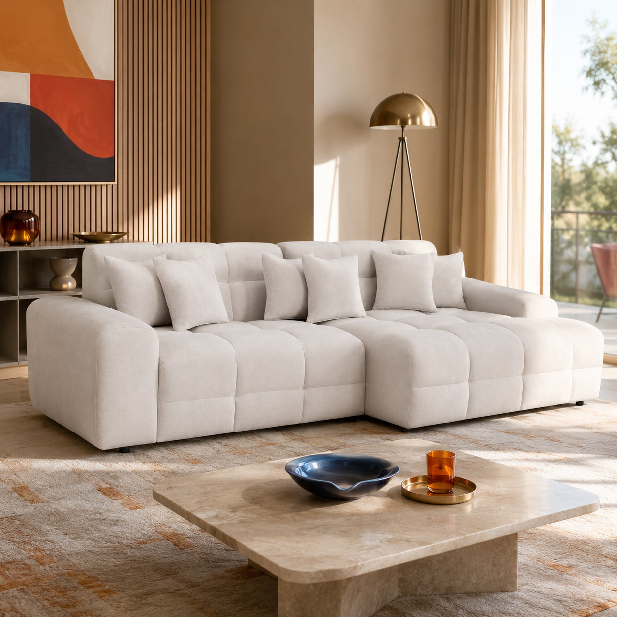 Jacob Sofa Natural Right Hand Facing Corner