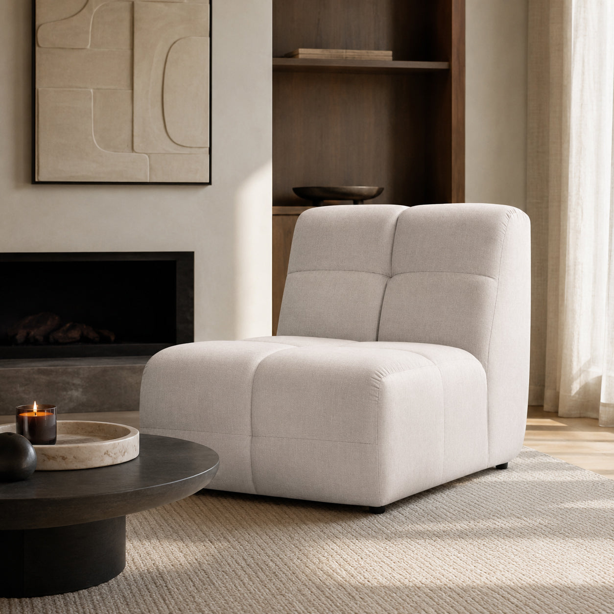 Jacob Sofa Natural Armless Piece