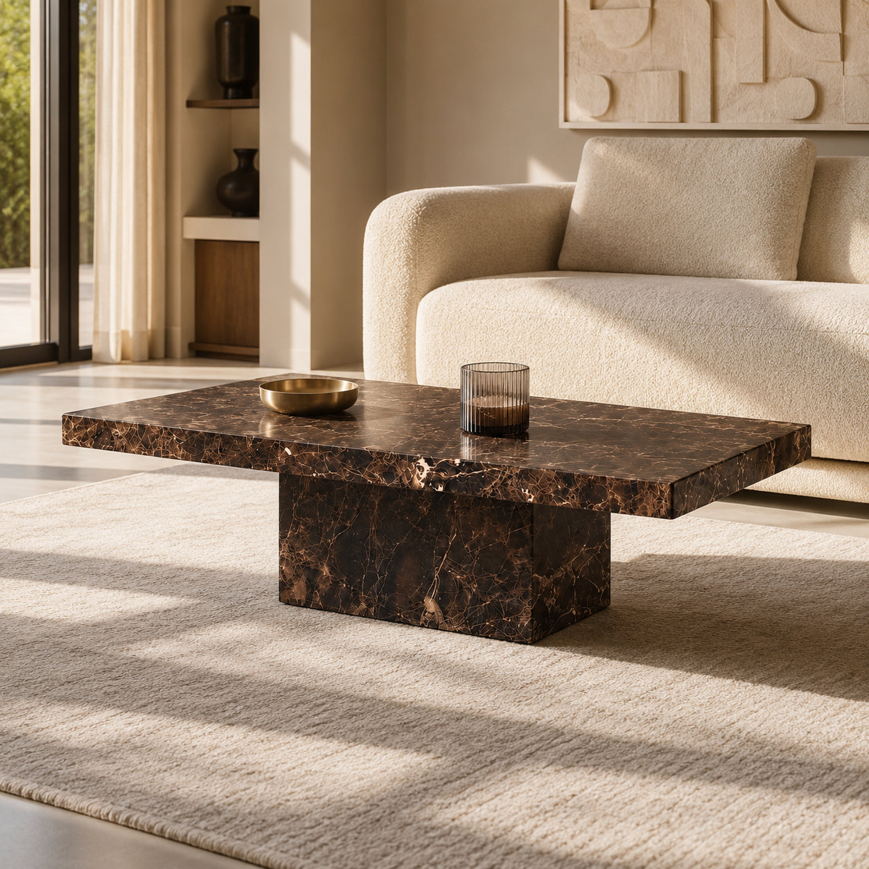 Kenzo Coffee Table Emperador Marble