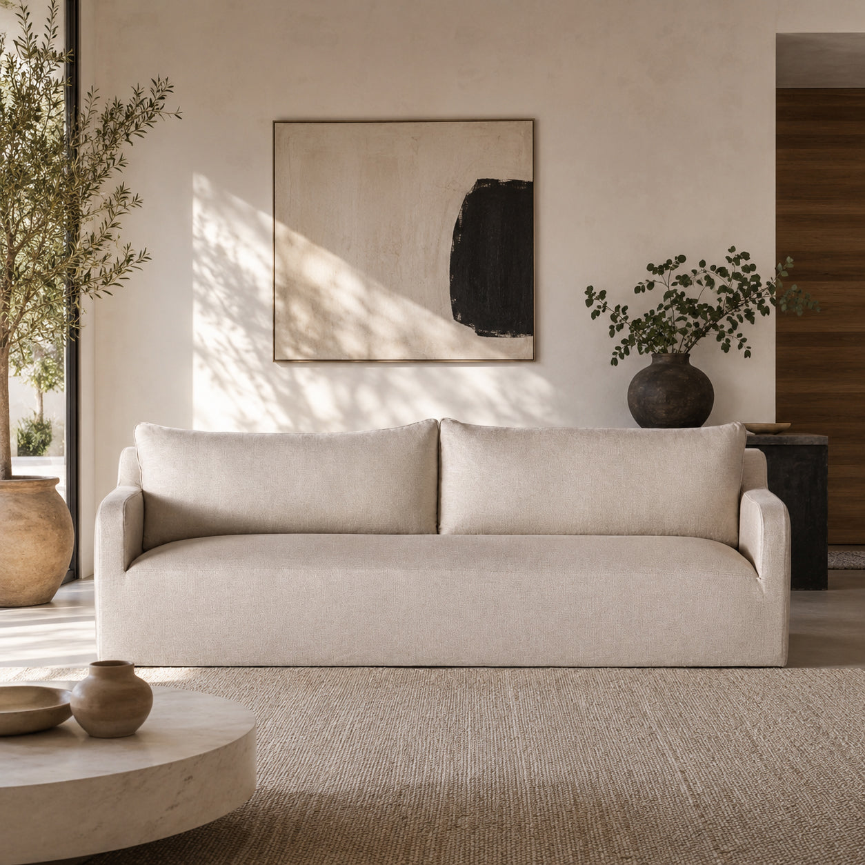 Lily Sofa Light Beige 3 Seater
