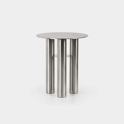 Lumen Side Table Brushed Silver