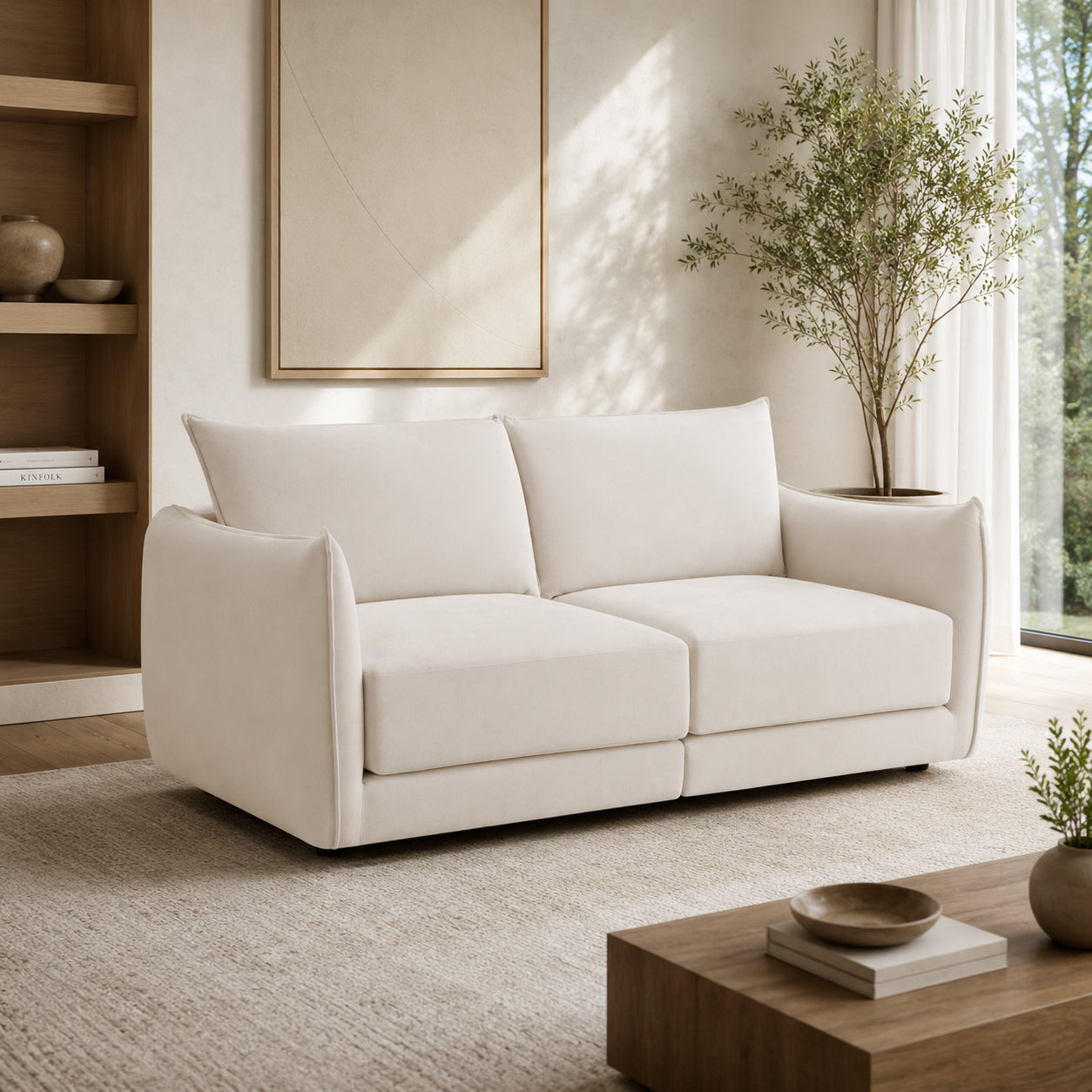 Luna Sofa Beige 2 Seater