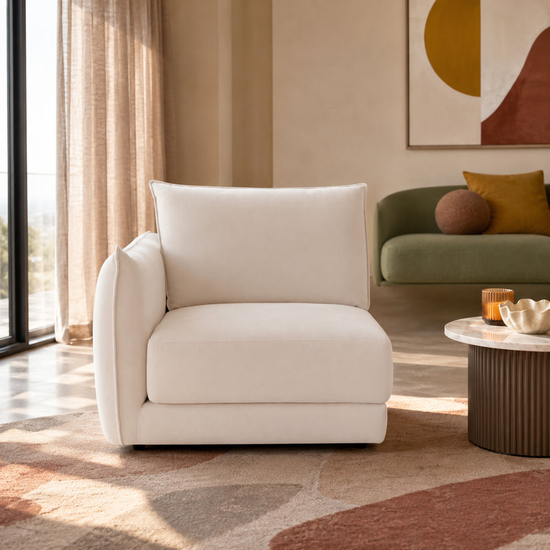 Luna Sofa Beige Arm Piece