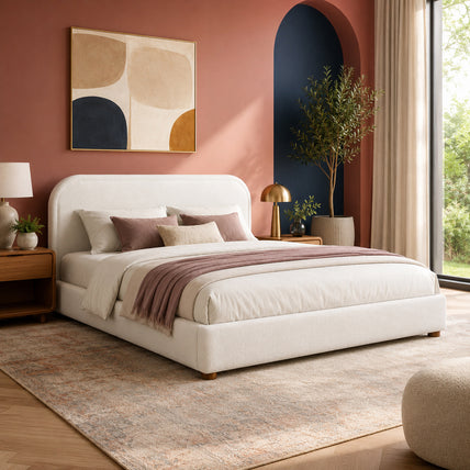 Lyn Bed King Off White