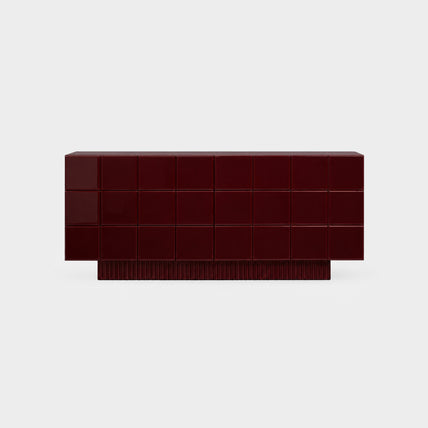 Grid Sideboard-Matte Maroon