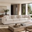 Mira Piped Feather Cloud  Sofa Beige 4 Seater