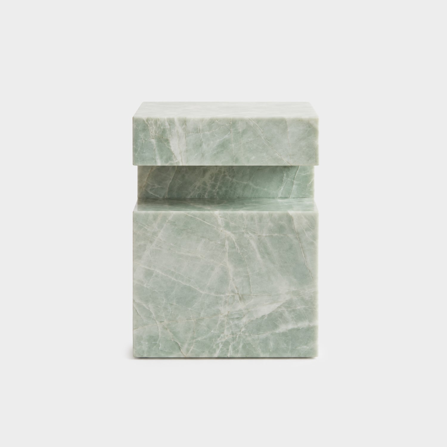 Notch Side Table-Esmeralda Quartzite