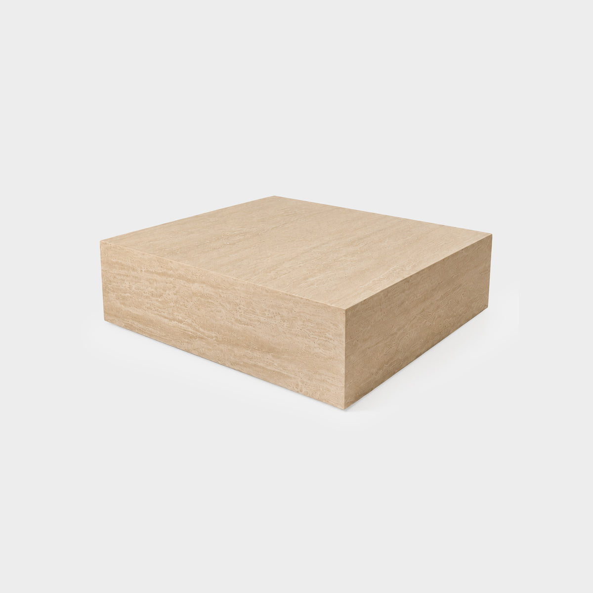 Peach Coffee Table Beige Filled Travertine