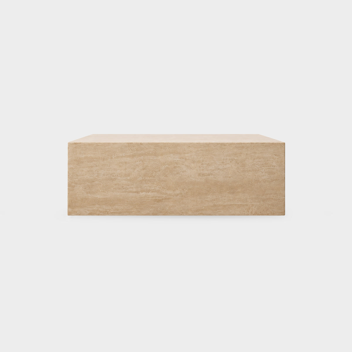 Peach Coffee Table Beige Filled Travertine