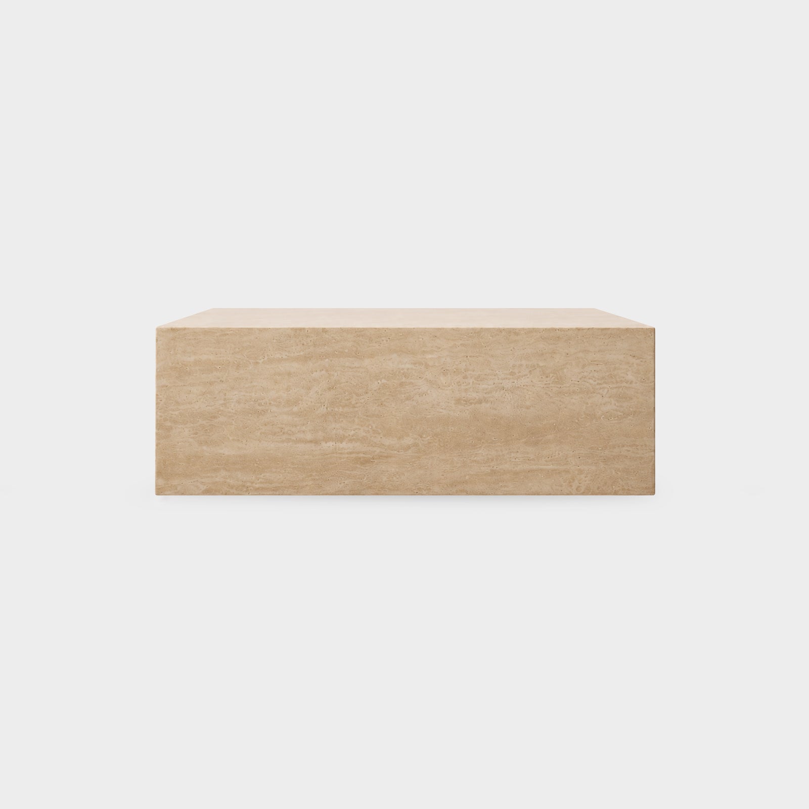 Peach Coffee Table Beige Filled Travertine