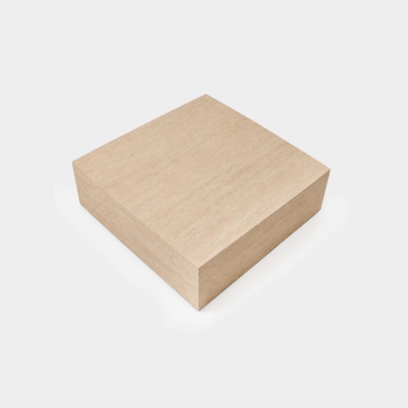 Peach Coffee Table Beige Filled Travertine