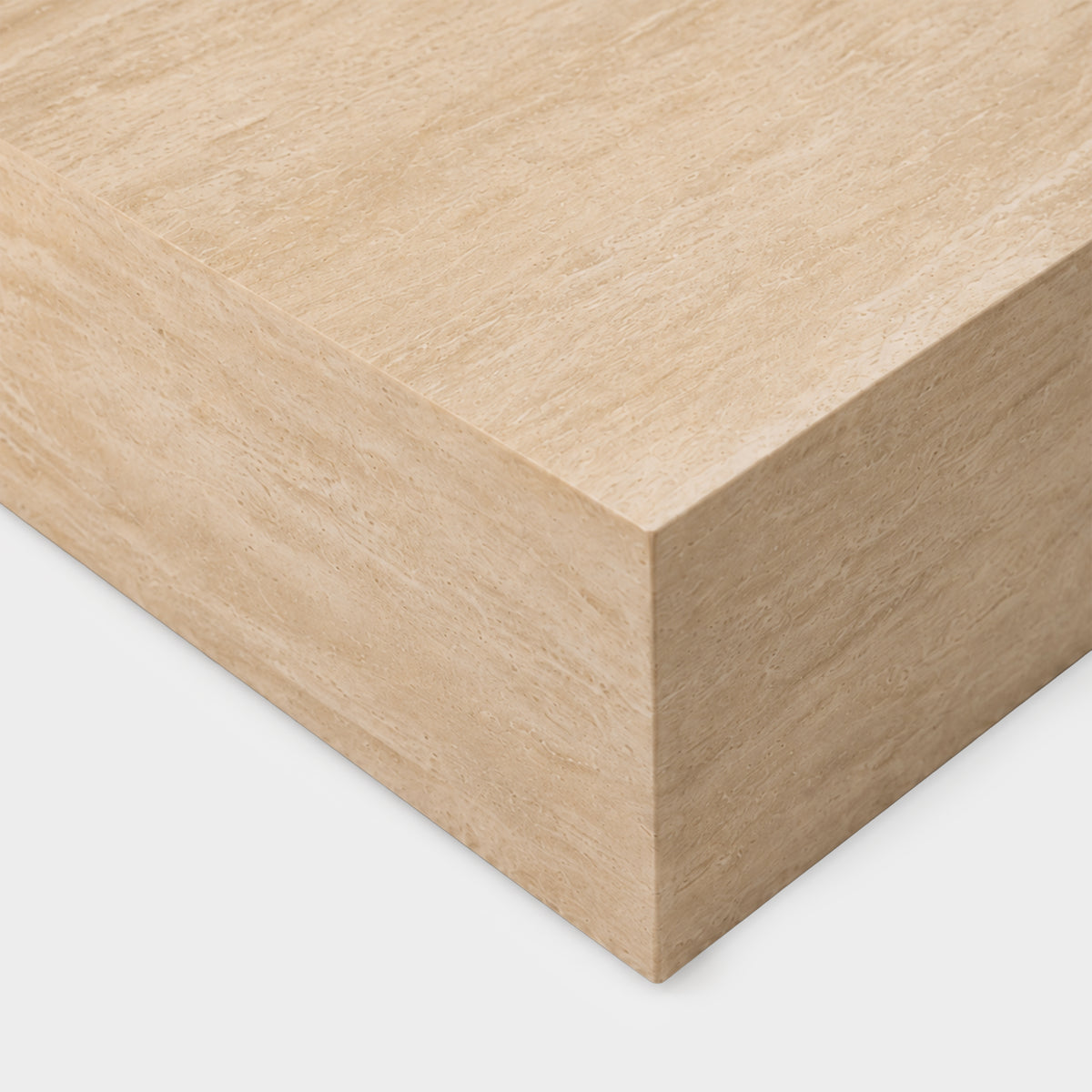 Peach Coffee Table Beige Filled Travertine