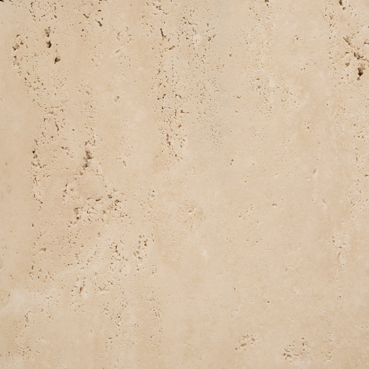 Peach Side Table Beige Unfilled Travertine