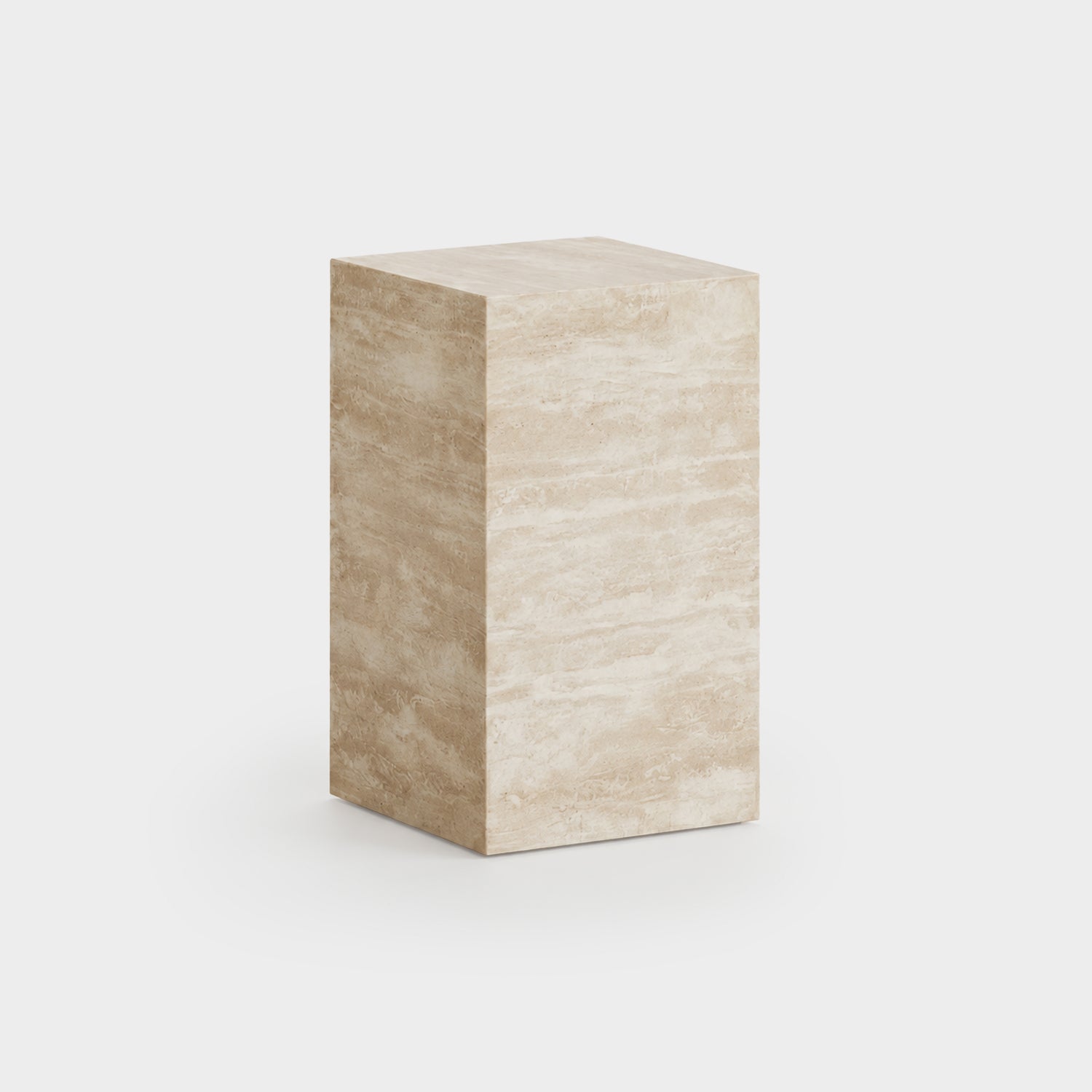 Pillar Accent Table-Travertine