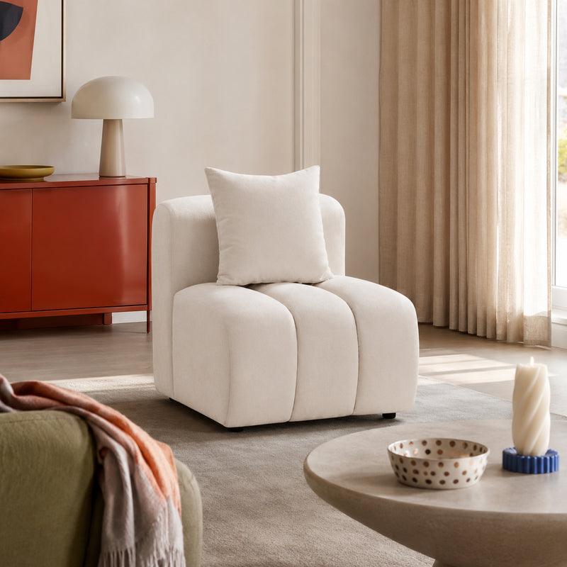 Raha Sofa Beige Armless Piece