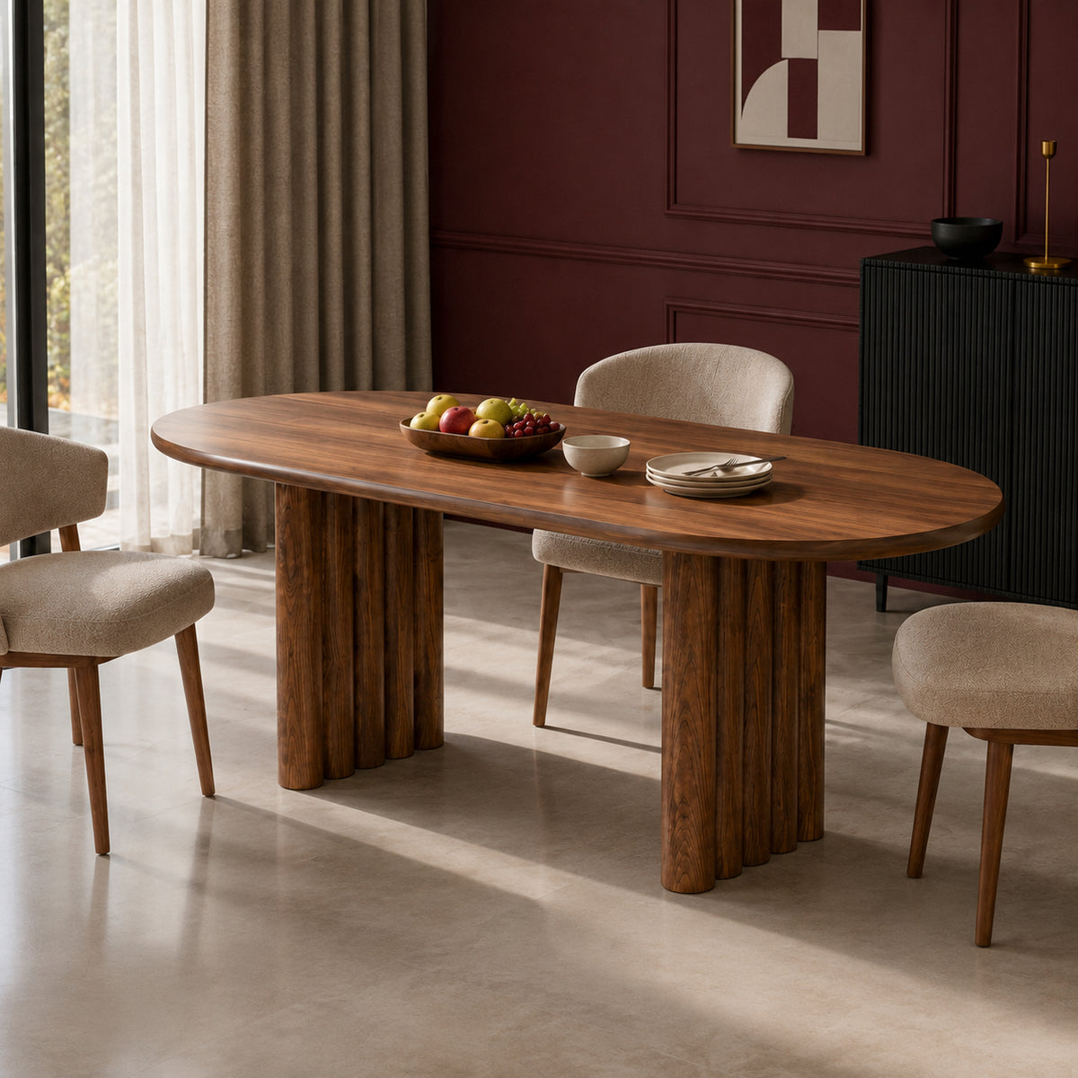 Rawad Dining Table Brown
