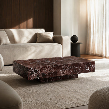 Block Coffee Table-Rosa Levanto Maroon