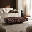 Block Coffee Table-Rosa Levanto Maroon