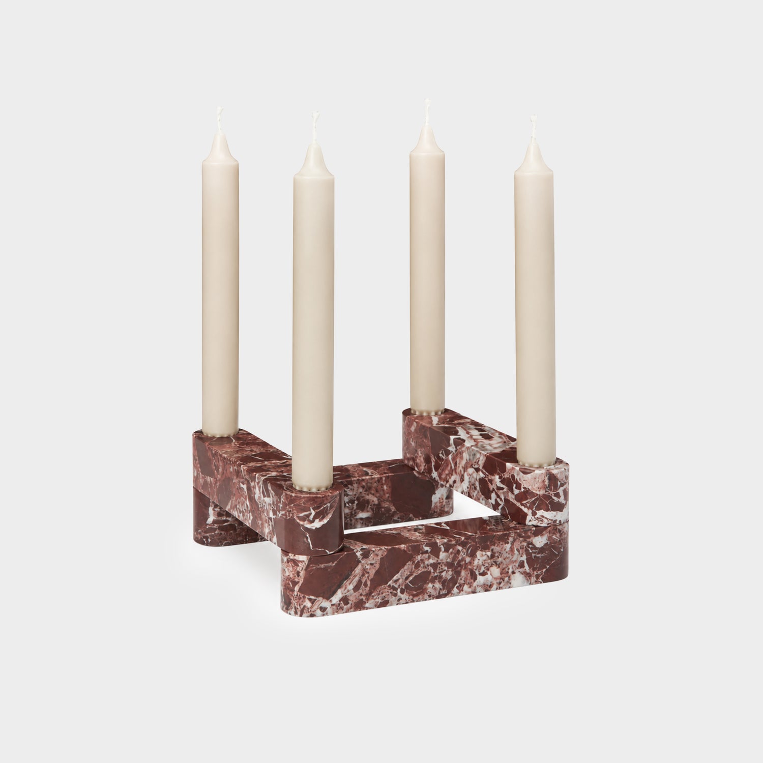 Rosso Candle Holder Maroon