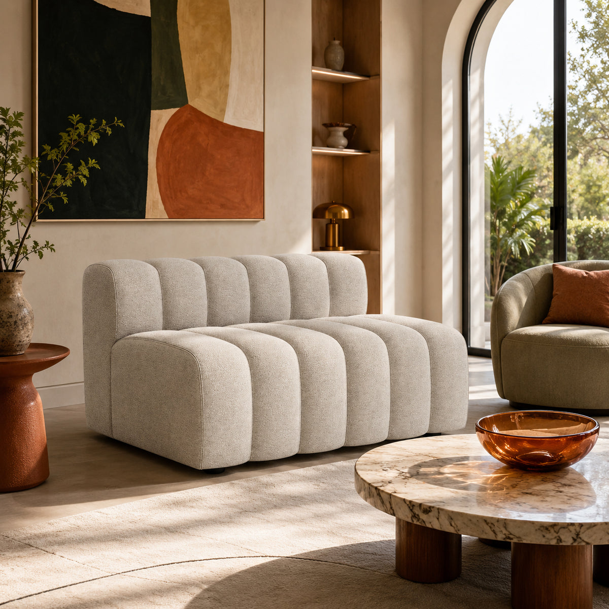 Sadie Sofa Beige Modular Sofa