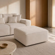 Sadir Sofa Beige Ottoman