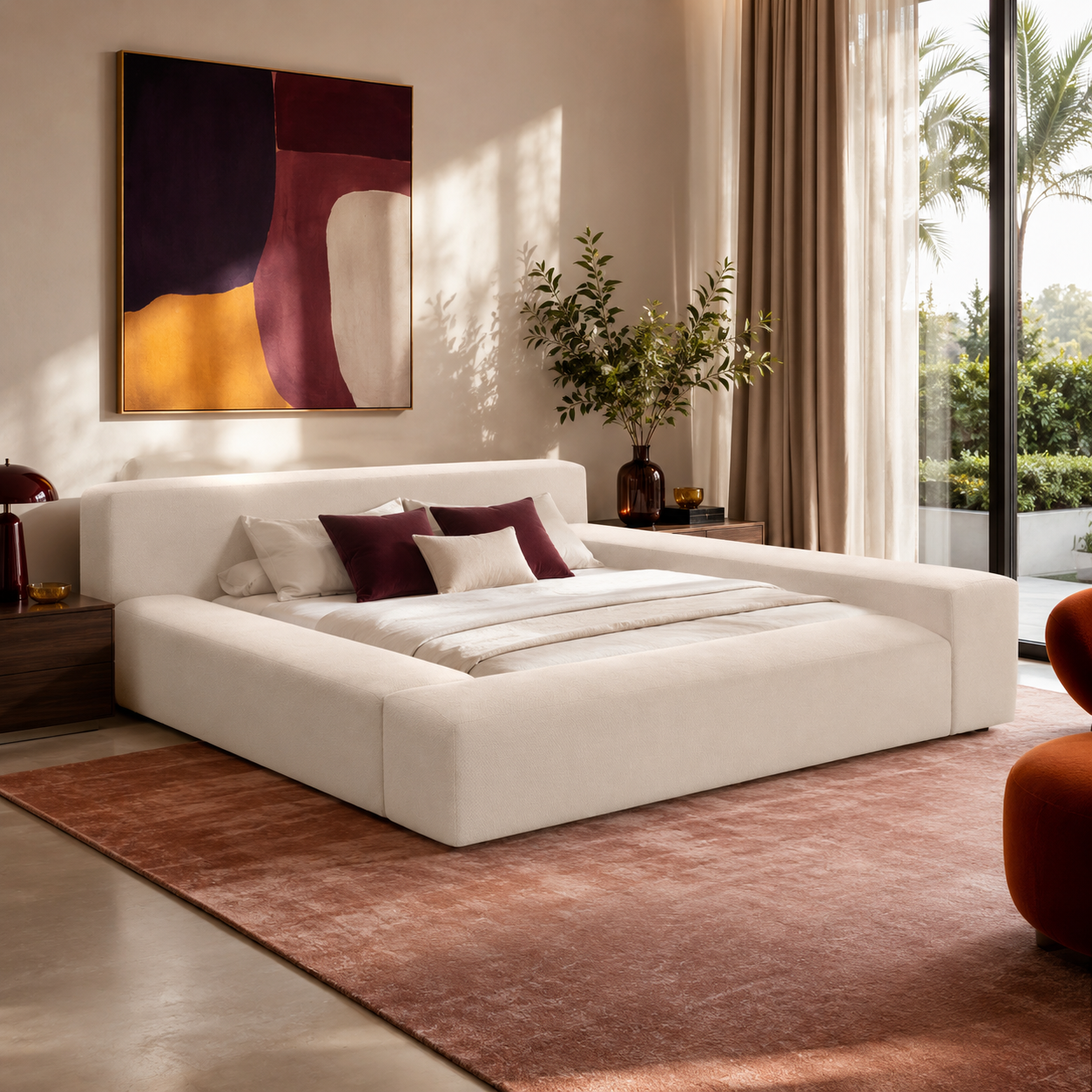 Sahra Bed Beige