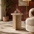 Axis Side Table-Travertine