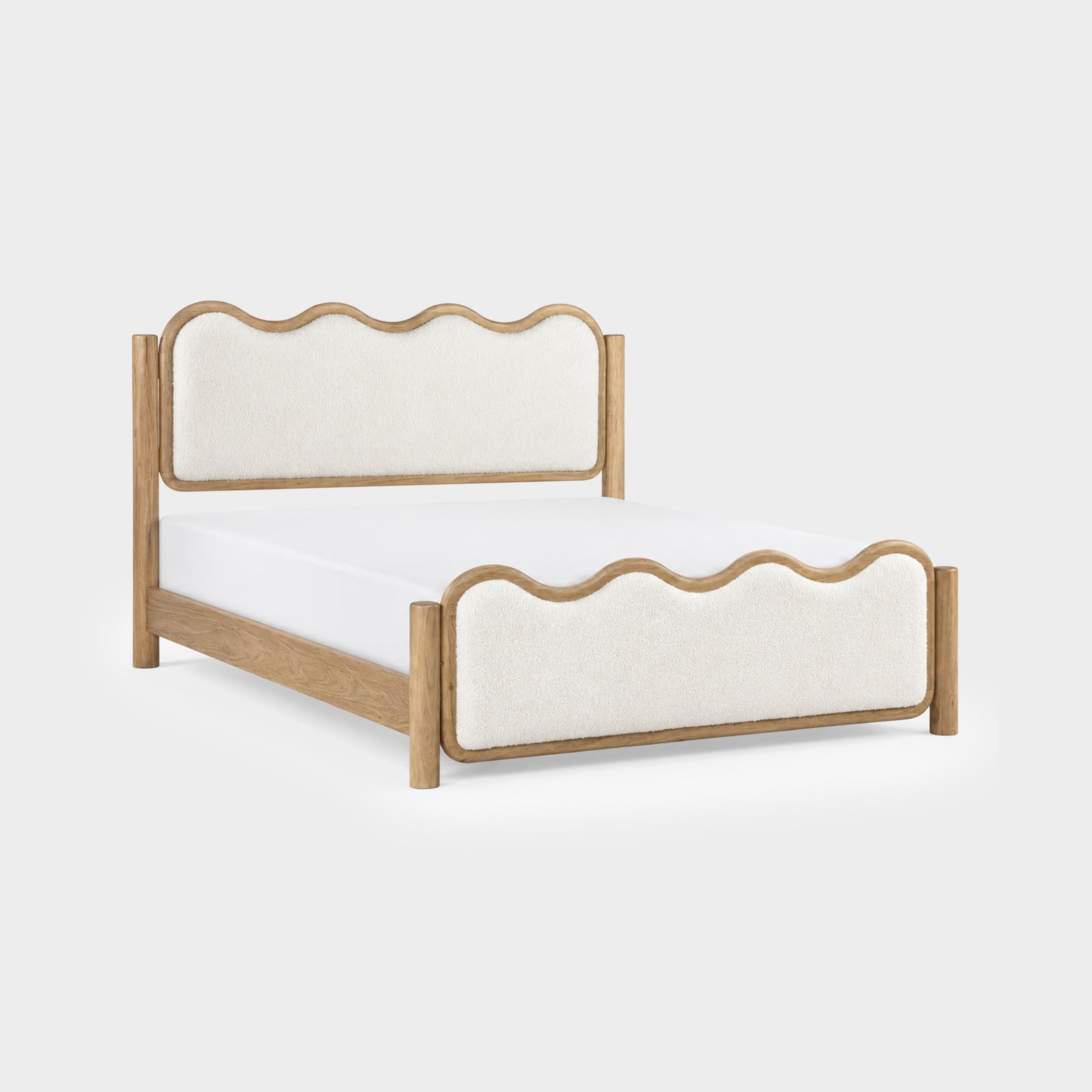 Willow Wave Bed Light Oak