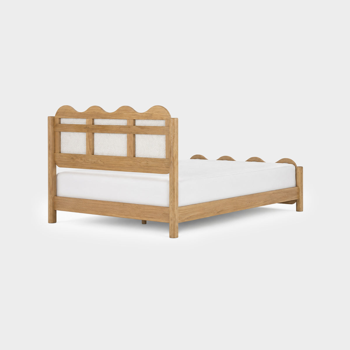 Willow Wave Bed Light Oak